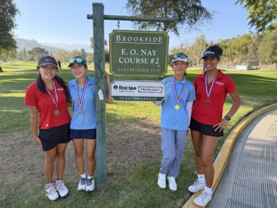 Winners of Greater Pasadena's Chapter Cup pose at Brookside Golf Course